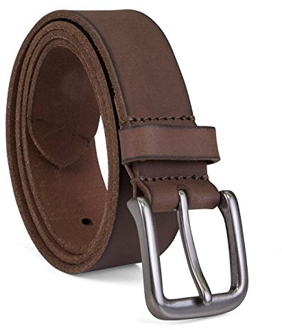 Timberland Men's 35mm Classic Buckle Jean Leather Belts, Dark Brown, 36