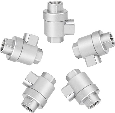 Mxfans 5 x Silver BQE-04 1/2 Air Quick Exhaust Valve Pneumatic the-way Aluminum