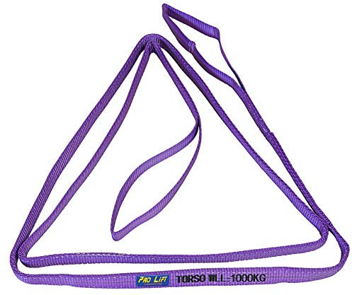 Pro-Lift-Werkzeuge Hebeband 1t mit 2 Schlaufen Länge 4m, 2-lagig Rundschlinge 1000kg Baumgurt Bergegurt Hebeschlinge Abschleppseil