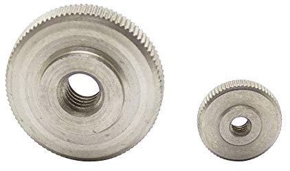 D´s Items | Rändelmuttern - M4 - DIN 467 - Edelstahl A1 - [5 Stück] - | Niedrige Form VA