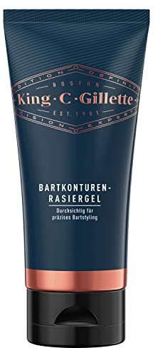 King C. Gillette Bartpflege Rasiergel Männer (150 ml) mit weißem Tee und Arganöl für ideale Bartpflege, Shaving Gel, Geschenk für Männer