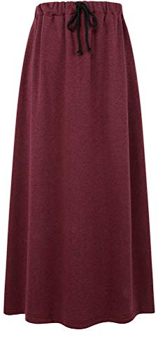 Ylingjun Gonne lunghe in jersey lungo foderate in pile da donna con elastico in vita a una linea svasata invernale, Air Max Dynasty, XL