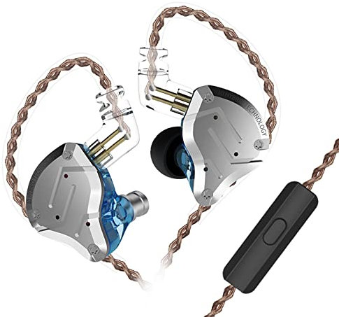 CCA KZ ZS10 Pro 4BA+1DD Im Ohr Kopfhörer HiFi Clear Bass Musiker Ohrhörer Kopfhörer Noise Cancelling Monitor Kopfhörer mit abnehmbarem Kabel-Blau