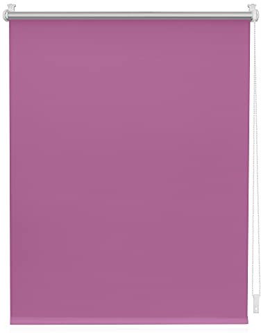Lichtblick Thermorollo ohne Bohren, Klemmfix, Verdunklungsrollo, Hitzeschutz, Sichtschutz, Wandmontage, Deckenmontage, Rollo für Fenster und Türen Fuchsia,B95 x H150 cm