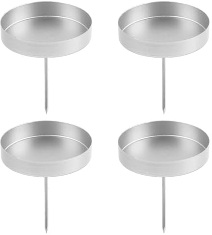 4 Pezzi Portacandele Corona Avvento, 6 cm Candelabro Corona Dell'Avvento, Retrò Candelabri Natalizi, Supporto Piatto per Candele, per Decorazioni Natale Casa Matrimonio Christmas Decoration