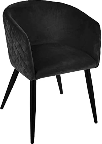 ATMOSPHERA INRE CREATER ATM-157153F Atmosphera-Bordsstol i sammet svart och metallben, cm