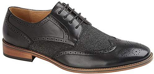 Goor Daniel herr Brogue Gibson sko med snörning svart, Svart, 40.5 EU