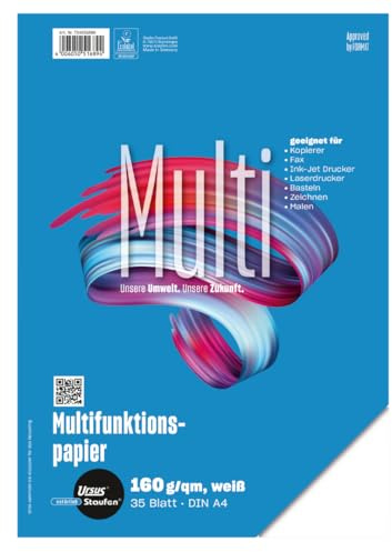 Contura Multifunktions Papier - Farbe weiß, DIN A4, 160 g/m² Papier | 2 Pack mit je 35 Blatt, für Drucker, Kopierer und Bastelarbeiten