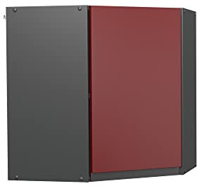 Vicco Eckhängeschrank R-Line, Küchen-Eckschrank, Rot/Anthrazit, 57 cm J-Shape