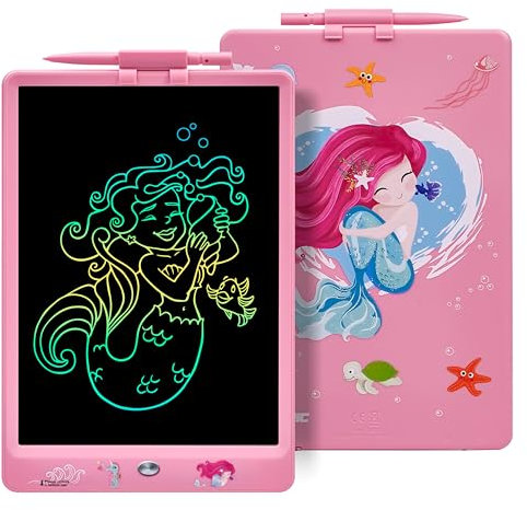 DYNA-PM Mermaid Writing Tablet Children 10 Inch, LCD Drawing Tablet Children Magnetic Whiteboard Dinosaur Toy Gift 2 3 3 4 5 6 7 8 Years.