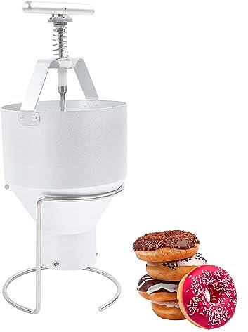 DMAIS Manual Donut Depositor, 2.5L Manual Donut Dispenser Machine, Donut Machine Maker With Stand, 6 Adjustable Thicknesses Donut Machine, Large Capacity Stainless Steel Donut Dropper