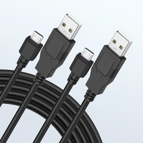 MEIRIYFA Lot de 2 câbles de charge pour manette PS4 - Micro USB - Haute vitesse - Synchronisation des données - Pour manette PS4, PS4 Slim/Pro, PS Vita, Xbox One/One S - 1,5 m
