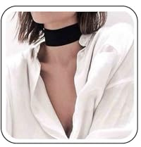 Xmsrn Vintage Schwarz Satin Choker Halskette Schlicht Schwarz Leder Halskette Kurz Samt Halskette Punk Samt Choker Halskette Kette Für Frauen Und Mädchen