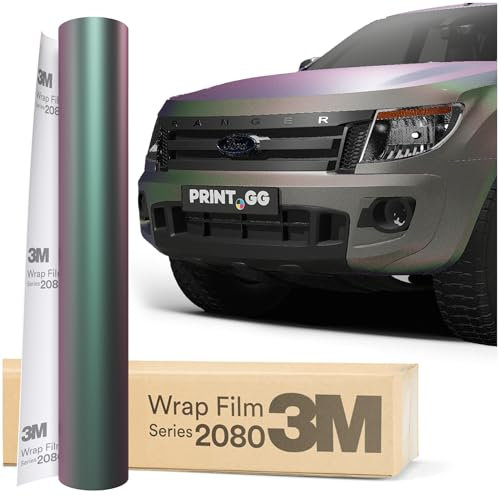 Auto Folie 3M 2080 Satin Flip Psychedelic Farbwechsel SP281, 152 x 80 cm | Selbstklebende Car Wrapping Folie | Robuste Lackschutzfolie für Auto, Motorrad, Boot | Autofolie mit Exzellenter Haftung