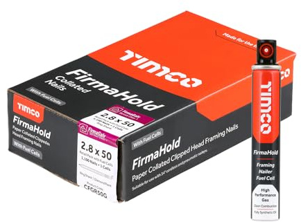 Firmahold Gun Nails with Gas Framing fit Paslode IM350 + 50mm 63mm 75mm 90mm (Bright - 3.1x90-2 Gas - 2200 pcs)