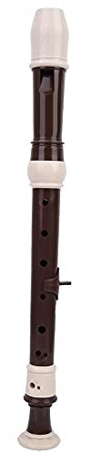 Rankomu Barock Blockflöte 8 Loch Barock Blockflöte Holzblasinstrument mit PU Tasche und Reinigungswerkzeug Klarinette Flöte Kaffee Finish