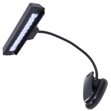 JOINPAYA LED Metall Augenschutz und Dimmbare mit Notenpultleuchte Stabilem Schwarz Clip USB Wiederaufladbare Leselampe in für Musikständer und Schreibtisch