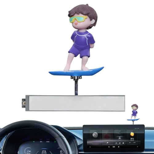 YNPQTDS Wackelkopf für Armaturenbrett, Surfbrett, Auto-Dekoration, schwingender Charakter für Arbeitsplatz, Schreibtisch, LKW, Ornament, niedliche Wackelfigur
