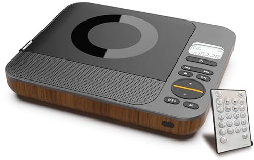 Lettore CD Bluetooth portatile con telecomando, display a LED, batteria ricaricabile, supporta CD/Bluetooth/radio FM/USB/AUX per casa, auto e uso esterno