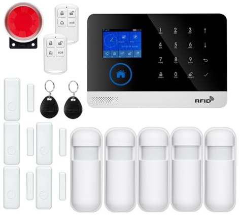 Sistema di sicurezza domestica Di allarme GSM for la sicurezza antifurto domestica 433 MHz Allarme GSM Controllo app Tuya wireless(W2B552)