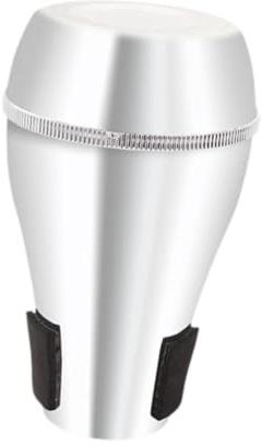Gerader Dämpfer für Posaune, BB-Posaunen-Übungsdämpfer für BB-Posaune, Schallreduzierung für Übungsanfänger, Silber