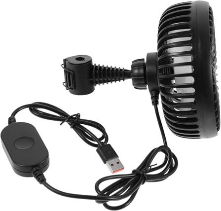 Beatifufu Ventilatore Auto per Sedile Posteriore Ventilatore Elettrico Portatile Multiuso Circolazione Aria per Riscaldamento e Raffreddamento Silenzioso ed Efficiente per Veicoli
