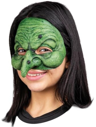 My Other Me Unisex-Halbmaske mit grüner Hexe für Erwachsene. Verleiht Ihrer Mottoparty einen unheimlichen und lustigen Touch