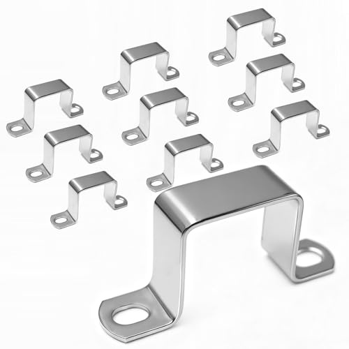Piuluvor® 10 Stück Quadratrohrschelle M40 × 40 mm Quadratische Rohrschelle