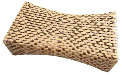 Appuie-tête pour sauna 1 appui-tête de sauna en rotin, coussin bambou tissé, sudation creux et long rectangulaire(Large size 35x17x8.5cm)