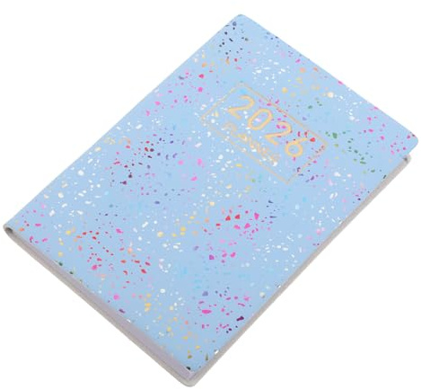 ARTIBETTER Agenda de Poche 2026 A7 Petit Carnet Journalier en Anglais Calendrier Annuel 2026 Couverture PU Bleu Format Mini Portable pour Organisation Professionnelle et Voyages
