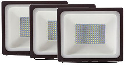 NuLoXx 3er Pack Premium Line Floodlight – LED Flutlichtstrahler in schwarz, 50W/860 6000K tageslicht, 6400LM, AC85-260V, 120° Abstrahlwinkel, Schutzklasse IP66