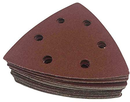 PROFI Schleifdreiecke 93 x 93 x 93 mm P180 – Delta-Schleifpapier für Deltaschleifer & Multischleifer – Klett Dreieck-Schleifblätter für Holz & Metall (P36-P800 wählbar) (100 Stück)