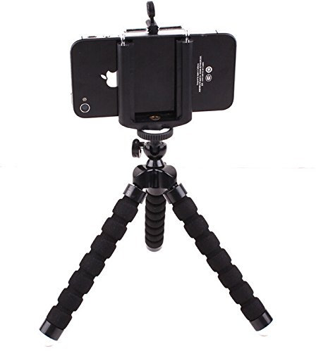 NOVAGO Mini trépied Pliable et Flexible pour Tous Les Smartphones de Largeur de Moins de 8.5 mm (Noir)