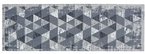 Rutschfeste Sauberlaufmatte innen - Dreiecke hellgrau 50x150cm (Rechteckig)