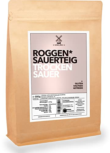 Roggen-Sauer-Teig-Pulver getrocknet 800g selbst gemachtes Brot backen mit Natur Trockensauer