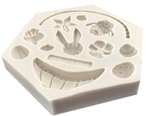 Oulensy 3d Flower Basket Silicone Mould Cake Fondant Decoration Easter Bunny Egg Mold Chocolate Mold Baking Tool