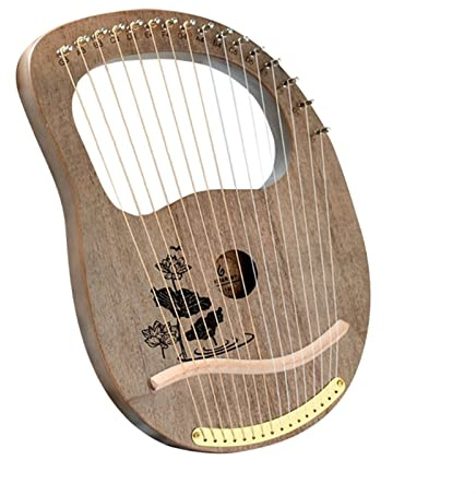 Lyre Harfe 16 Saiten Handheld Lyre Harp Mahagony Body Classical Musical Instrument (Color : A)