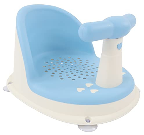 Sedia da Doccia per Neonati, Seggiolino per Bagnetto Pieghevole Antiscivolo in PP con Morbida Maniglia Staccabile per il Bagno del Bagno (Cielo blu)