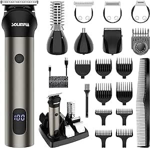 Solimpia Barttrimmer Bartschneider Herren Bart Rasierer Trimmer Herren Elektrisch Bodygroom Harrschneidermaschine Haarschneider profi Nasenhaartrimmer 7 in 1