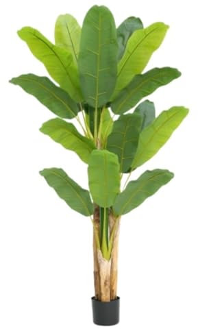 Kunstbaum Künstlicher Baum Künstlicher Bananenbaum, Künstlicher Baum Mit Realistischen Blättern, Künstliche Pflanze Für Heimdekoration Kunstpflanzen Künstliche Pflanzen (Color : A, Size : 180cm)