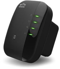 WiFi Extender repeater wireless Generation WiFi Booster,Covers Up to 2640 Sq.ft,Internet Booster with Ethernet Port,1-Tap Setup,Access Point, Signal Booster for Home broadband (Black)