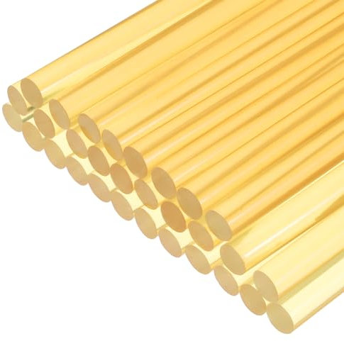 QUARKZMAN Mini Chaud Colle Pistolet Bâtons 12-pouce x 0.43-pouce Fortement Collant Colle Bâtons pour Colle Pistolet, Jaune 30pcs