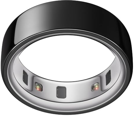 Oura Ring 4 - Schwarz - Größe 9 - Smart Ring | Messen Sie zuerst mit Oura Ring 4 Sizing Kit | Sleep Tracking Wearable - Herzfrequenz - Fitness Tracker - Bis zu 8 Tage Batterielaufzeit