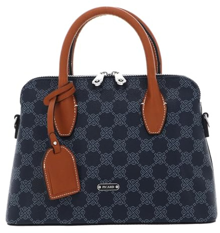 Picard EUPHORIA Damen Handtasche – Robustes Polyurethan, Jeans, Reißverschluss, Bodennägel, Außentaschen, Verstellbarer Schulterriemen, 28x10x21 cm, 77793M6616