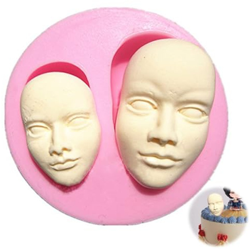 Human Face Silicone Fondant Mould Chocolate Clay Polymer Mold