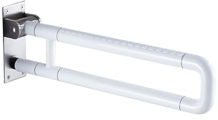 Badezimmer Haltegriff Weiß, Klappbar Haltegriff 80CM Haltegriff Edelstahl Dusche Haltegriff Bad Stützgriff Stütz Klappgriff Badewanne Stützgriff Haltegriffe für Senioren Behinderte 80cm/31.4in