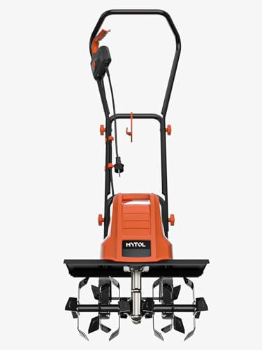 MYTOL Motoazada 1500W, Ancho de Trabajo 45cm, Profundidad 22cm, Motocultor Ligera con 6×4 Púas de Acero Resistente, Mango Plegable, Doble Botón de Seguridad, Protección contra Sobrecalentamiento