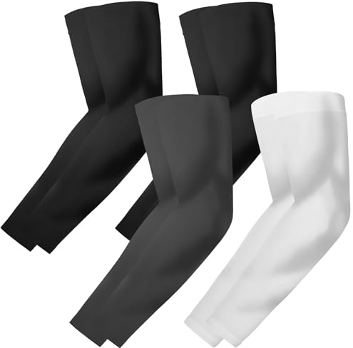 ROCK TAKIN UV Sonnenschutz Arm Sleeve für Herren Damen, UPF 50+ Kühlung Armstulpen Sommer Kompression Tattoo Armlinge Unisex Armwärmer für Radsport Basketball Golf Baseball Fußball – 4 Paar