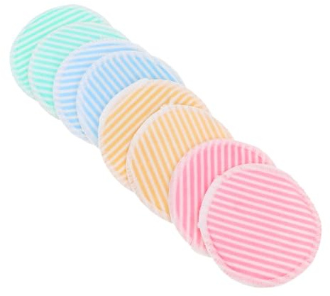 BAZEITFLOW 8 Stück Abschminkpads Bambusfaser Waschbar Wiederverwendbar Make up Entferner Pads Mit Aufbewahrungsbox Für Damen Zuhause Reisen Camping