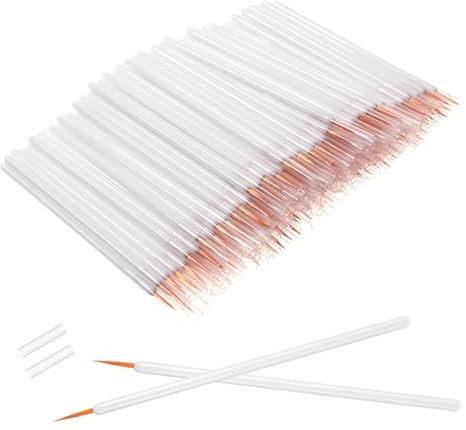 150 Pcs Disposable Eyeliner Brush Set Ultra-fine Point Eye Liner Applicator Cosmetic Eyelash Brush Wands Applicator White Makeup Eye Liner Tools for Eyelash Lip Liquid Eyeliner Lipstick